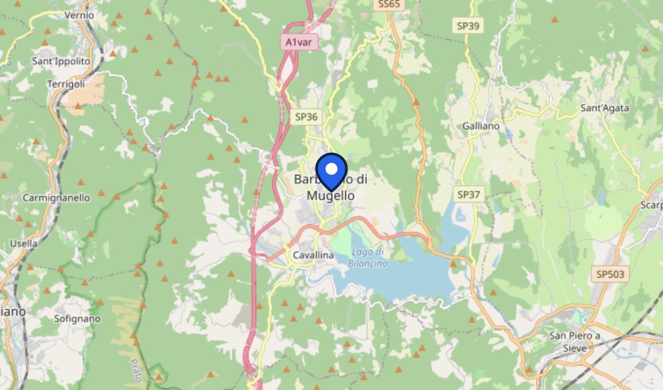 Mappa: il laboratorio VetroPro a Barberino di Mugello